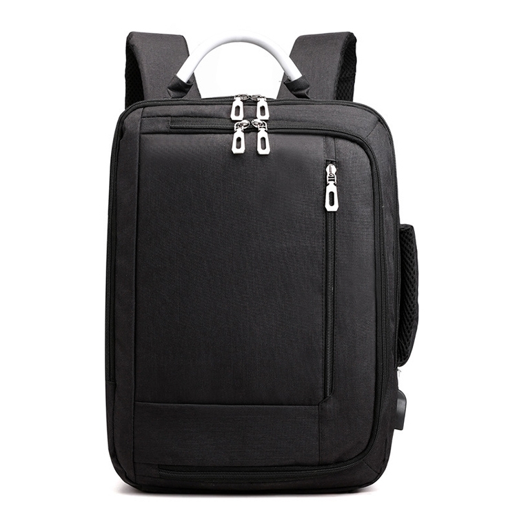 Multifunctional Oxford Laptop Bag Backpack (Black)_voghion.com