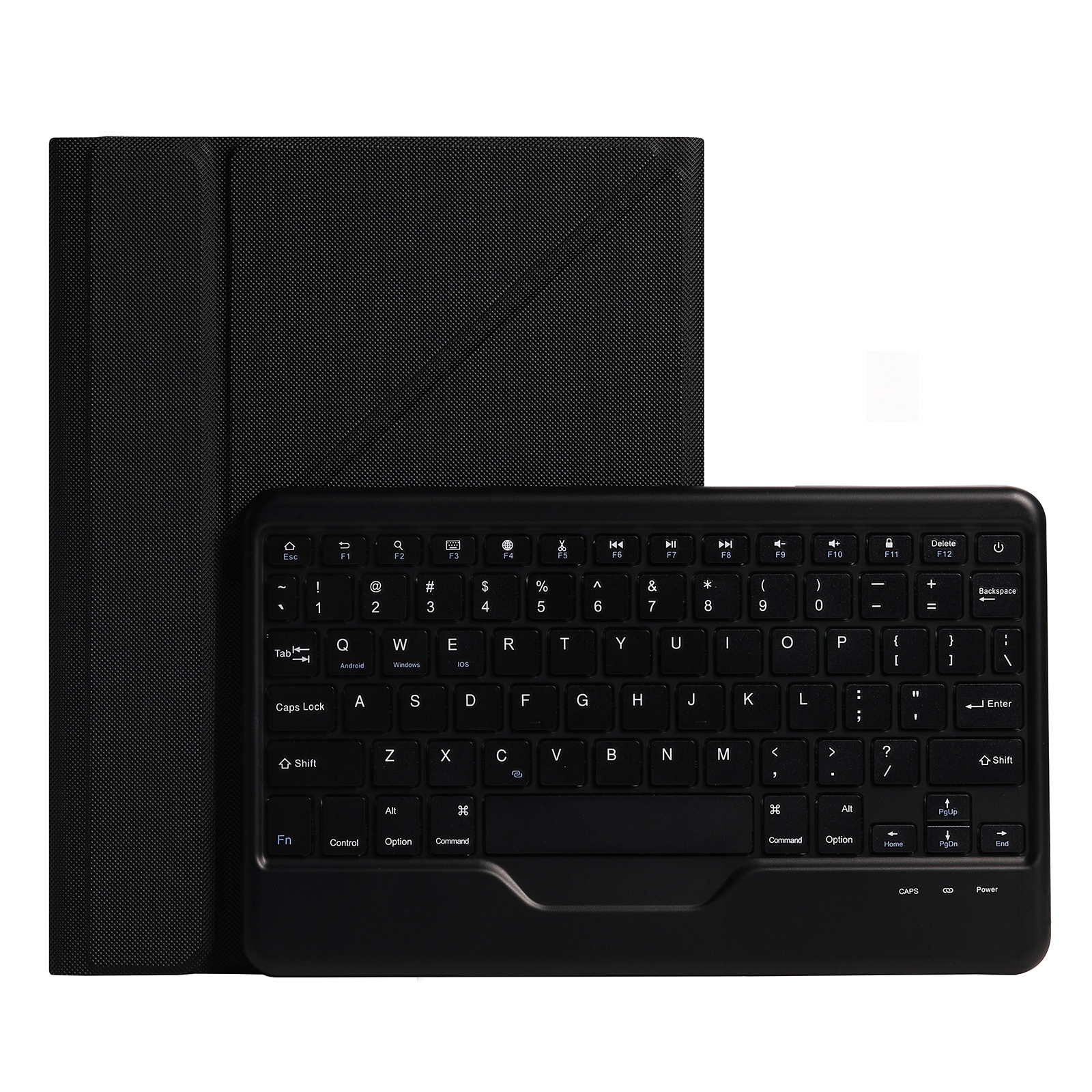 B09 Splittable Bluetooth Keyboard Leather Tablet Case with Triangle Holder & Pen Slot For iPad 10.2 2020 & 2019 / Pro 10.5 inch / Air 3 10.5 inch(Black Diamond Pattern)_voghion.com