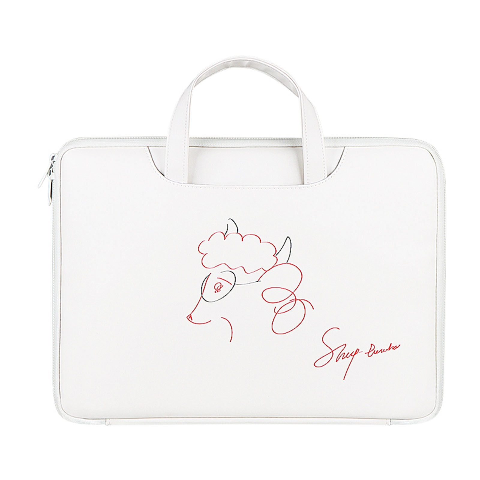 Lightweight PU Printed Laptop Bag, Size:14.1-15.4 inch(Ice Cream)_voghion.com