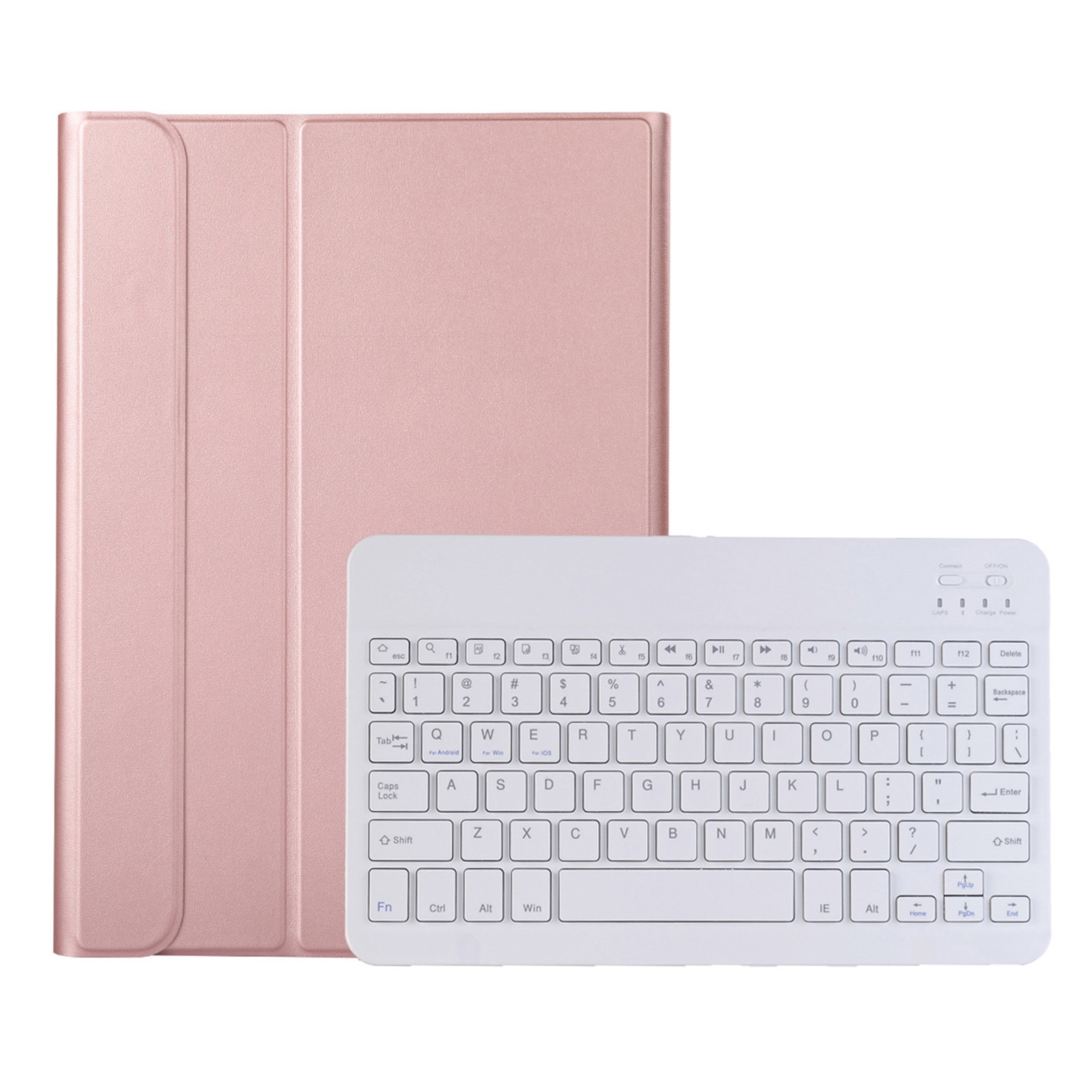 A08 Ultra-thin Bluetooth Keyboard Leather Case For Samsung Galaxy Tab A8 2021 SM-X205 / SM-X200(Rose Gold)_voghion.com
