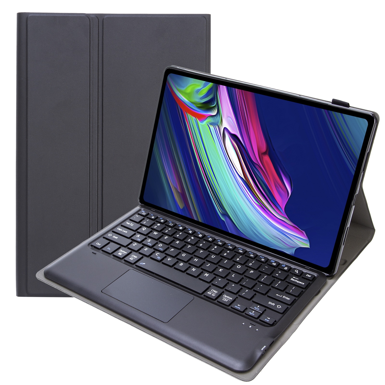 AM17-A TPU abnehmbare Bluetooth-Tastatur-Ledertasche mit Halterung und Touchpad für Lenovo Xiaoxin Pad Pro 12,6 Zoll TB-Q706F (schwarz)_voghion.com