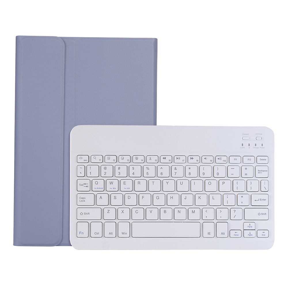 A08 Candy Color Ultra Thin Bluetooth Keyboard Leather Case For Samsung Galaxy Tab A8 10.5 2021 SM-X200 / SM-X205(Purple)_voghion.com