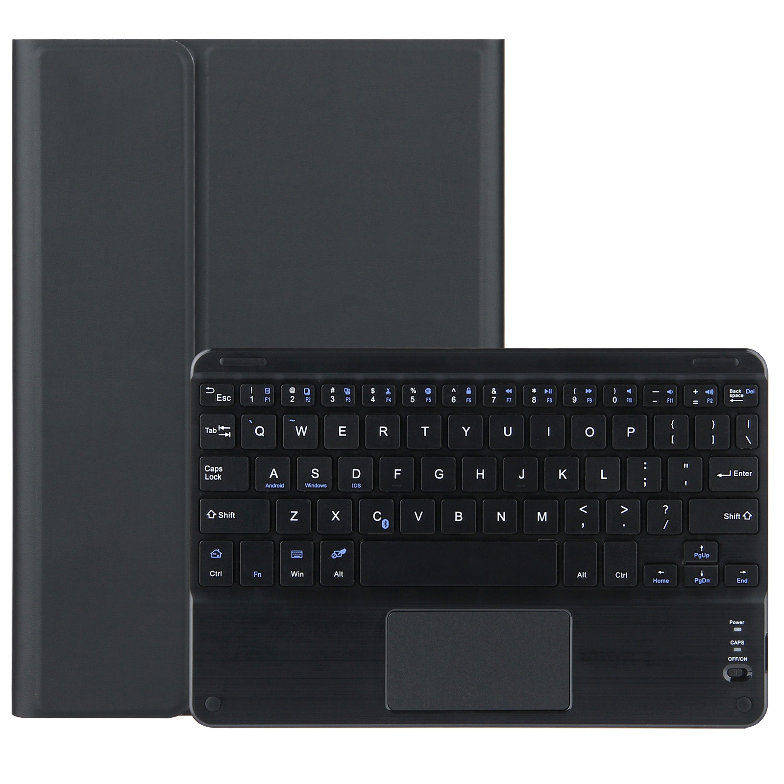 For Lenovo Tab M10 HD Gen 2 Touchpad Bluetooth Keyboard Leather Tablet Case(Black)_voghion.com
