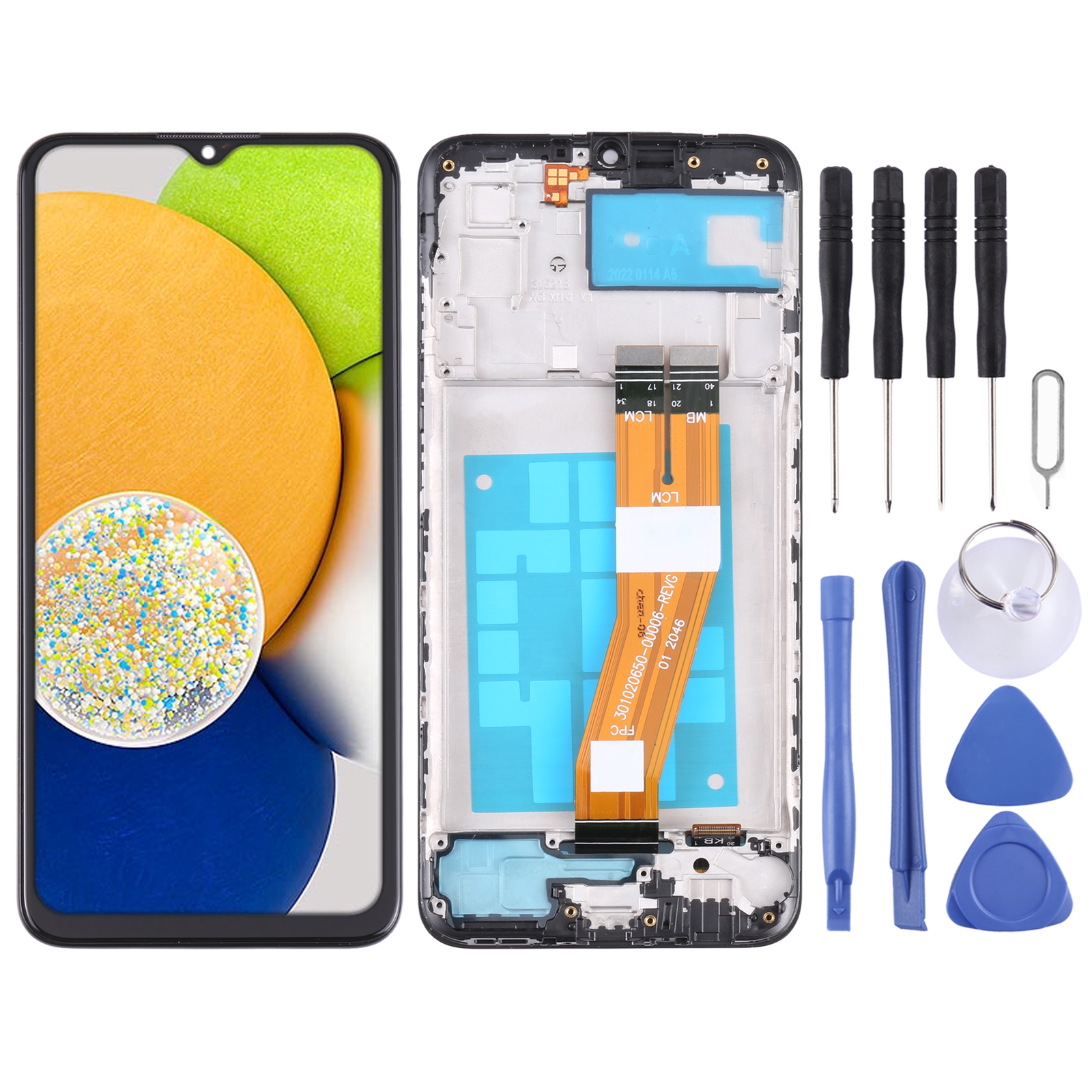 OEM LCD Screen For Samsung Galaxy A03 SM-A035F Digitizer Full Assembly with Frame_voghion.com