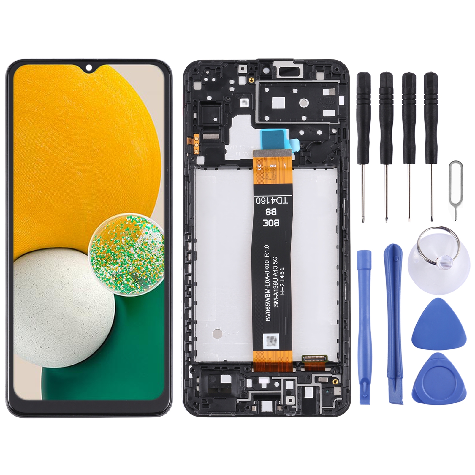 Originaal LCD ekraan Samsung Galaxy A13 5G SM-A136U digiteerija täielik kokkupanek koos raamiga_voghion.com