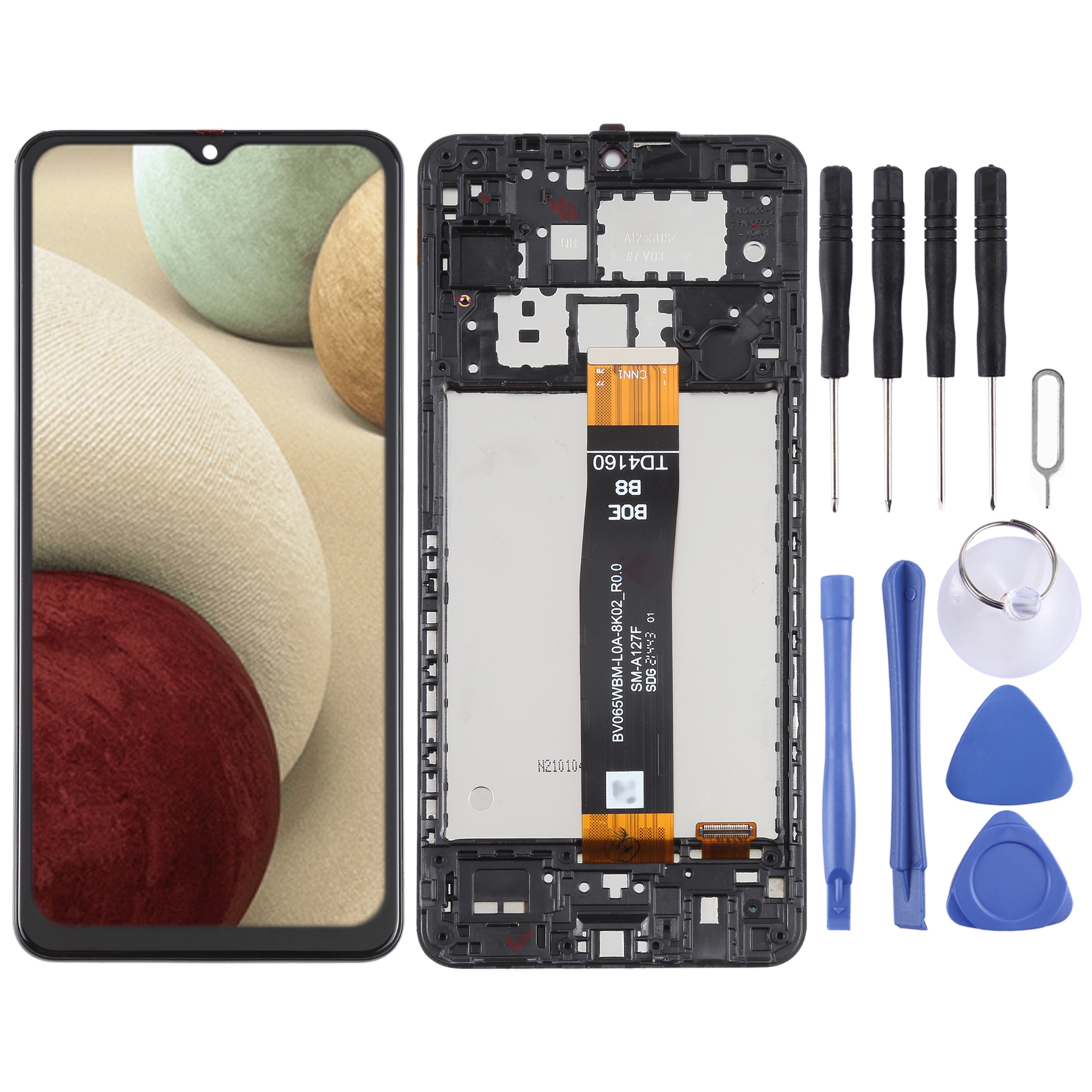 Original LCD Screen For Samsung Galaxy A12 Nacho SM-A127F Digitizer Full Assembly with Frame_voghion.com