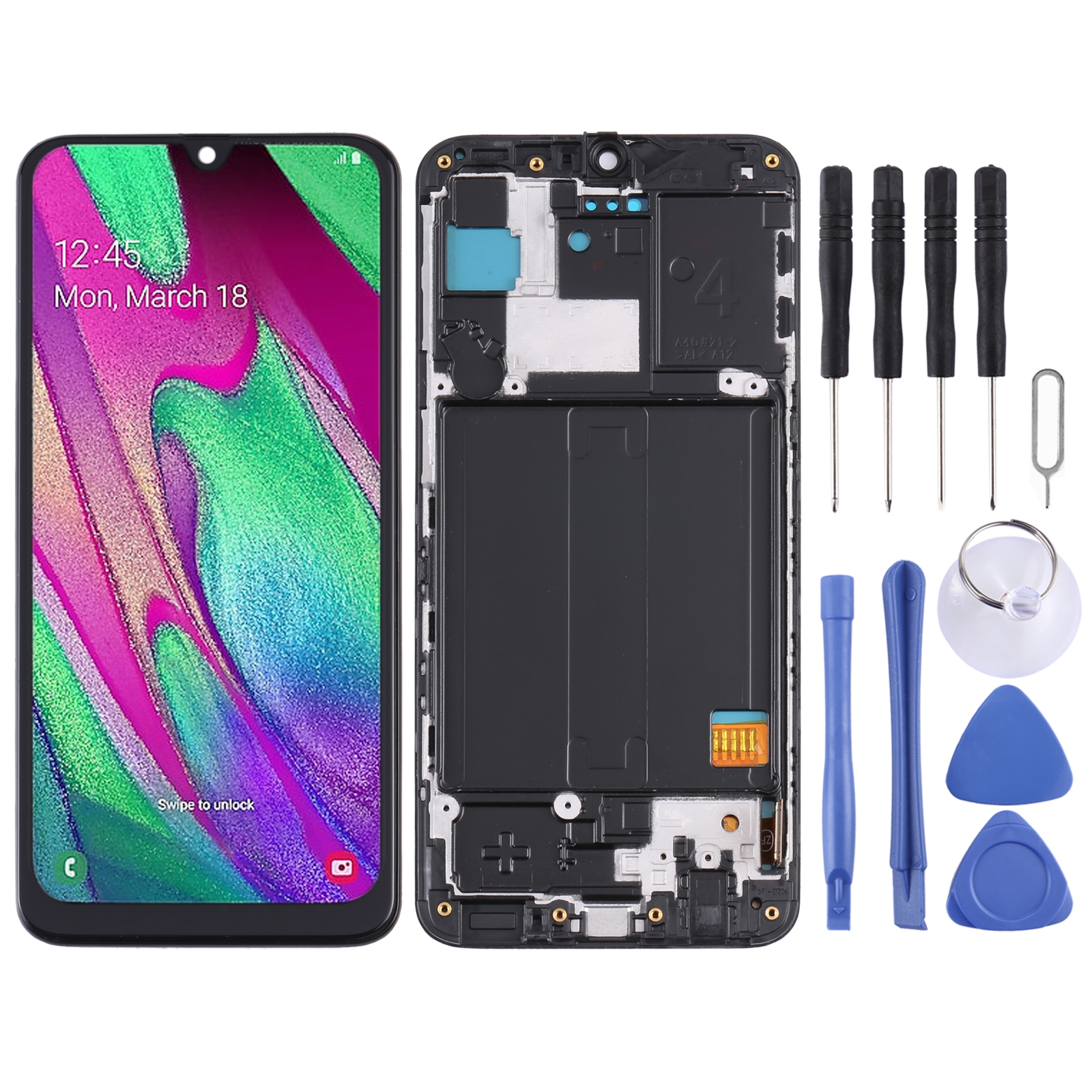 Schermo LCD incell per Samsung Galaxy A40 SM-A405 digitalizzatore assemblaggio completo con cornice_voghion.com