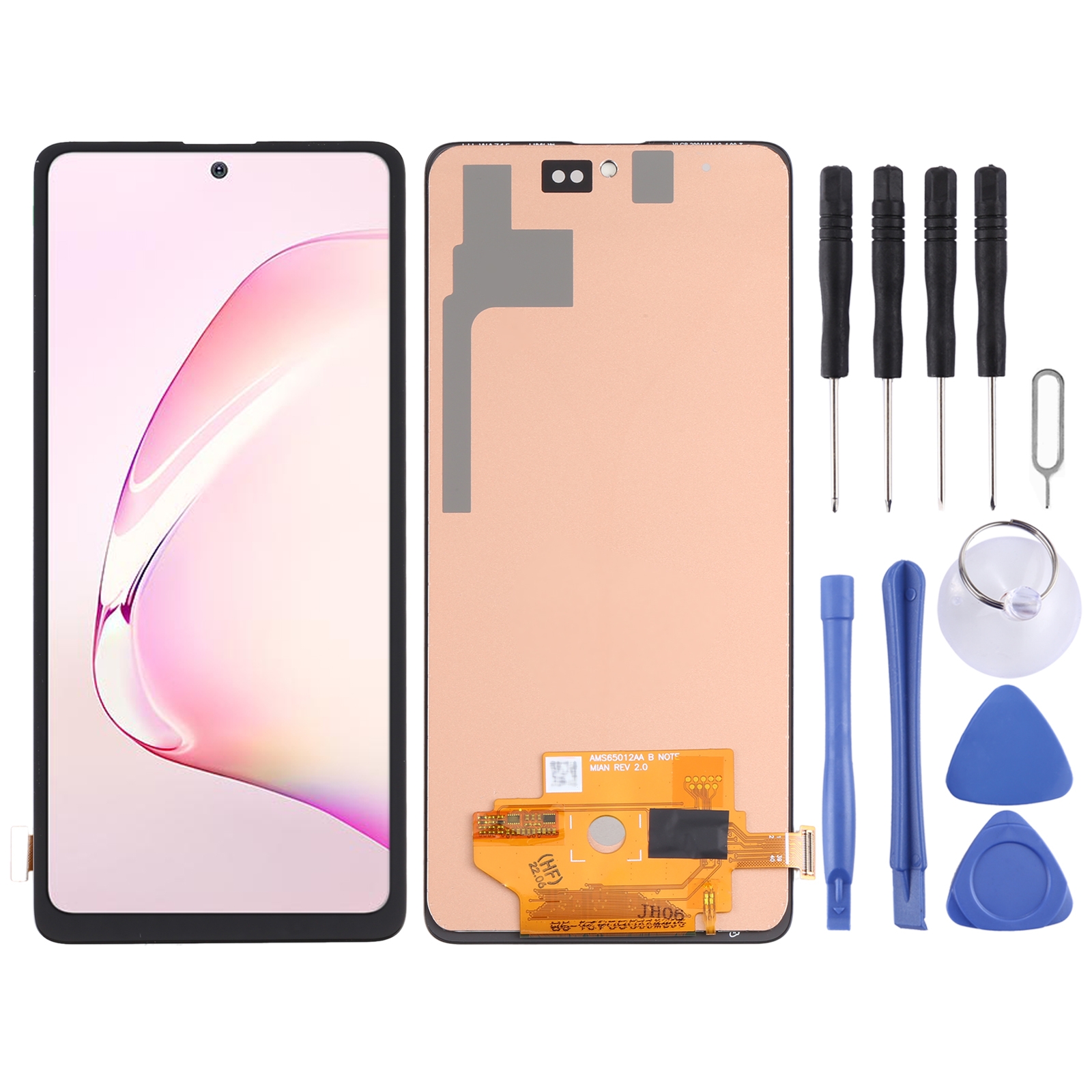Incell-materiale LCD-skærm og digitaliseringsanordning komplet (understøtter ikke fingeraftryksidentifikation) til Samsung Galaxy Note10 Lite SM-N770F_voghion.com