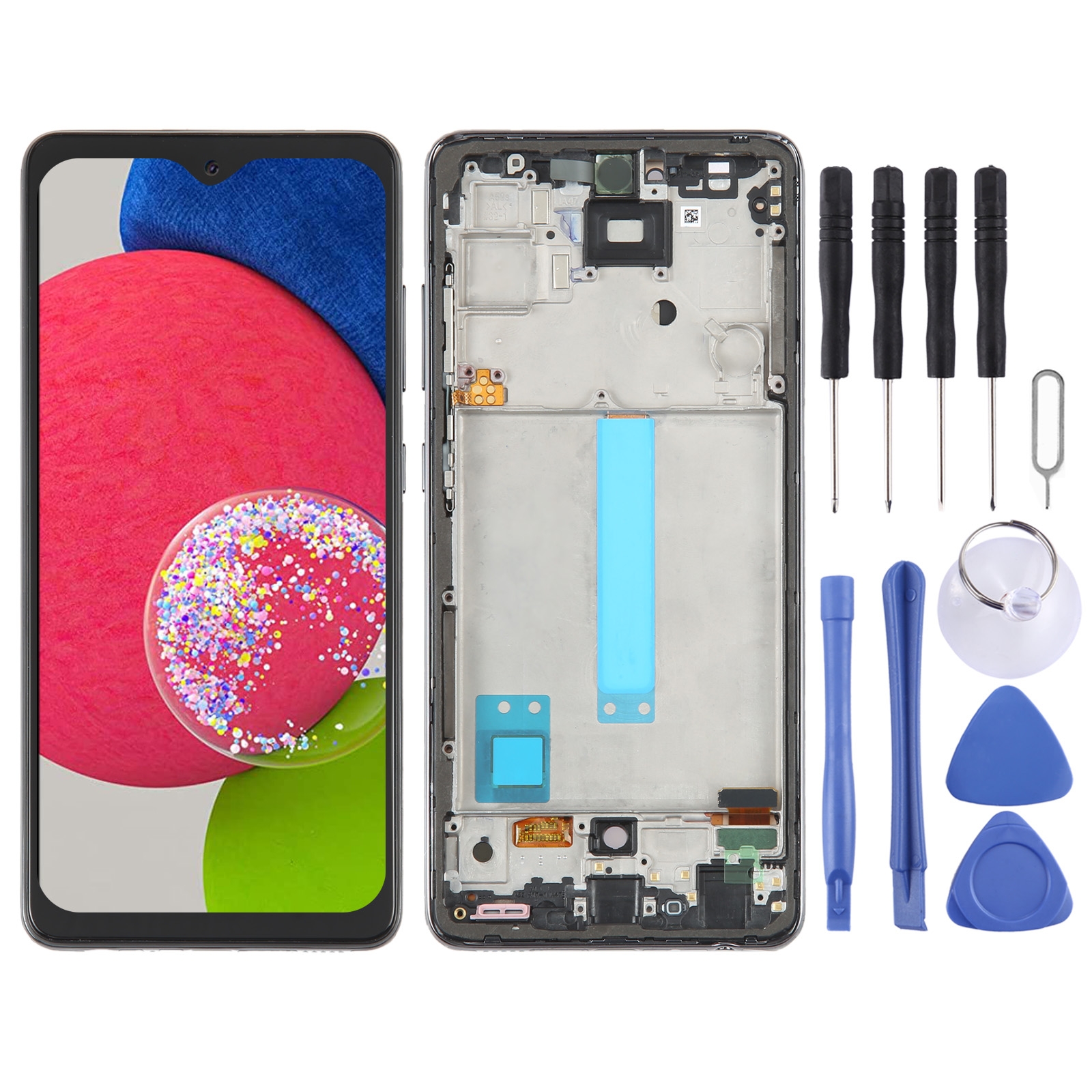 6.33 inch OLED LCD Screen for Samsung Galaxy A52s 5G SM-A528 Digitizer Full Assembly with Frame(Black)_voghion.com