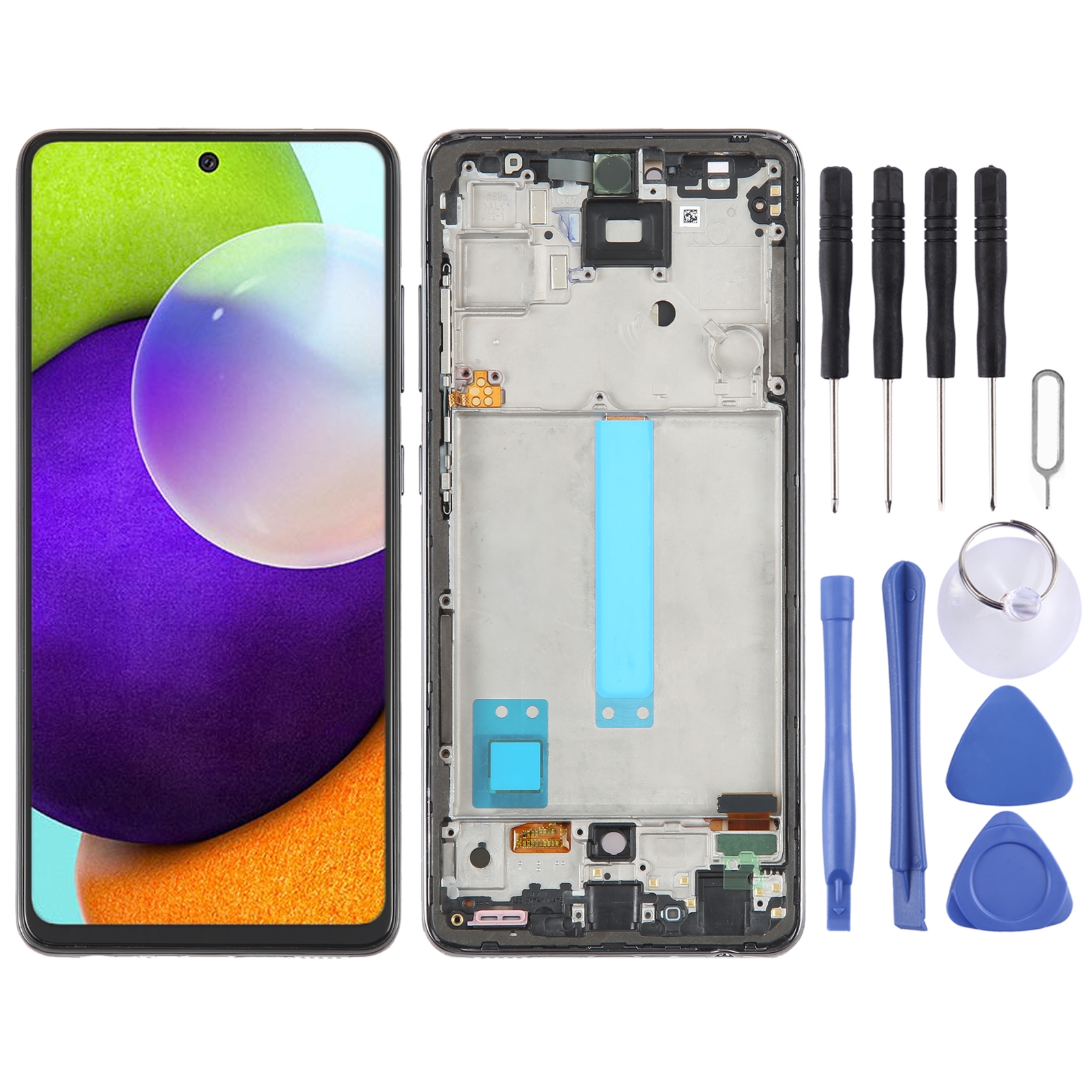 Ecran LCD OLED de 6,33 inci pentru Samsung Galaxy A52 4G SM-A525 Digitizor asamblat complet cu ramă (negru)_voghion.com