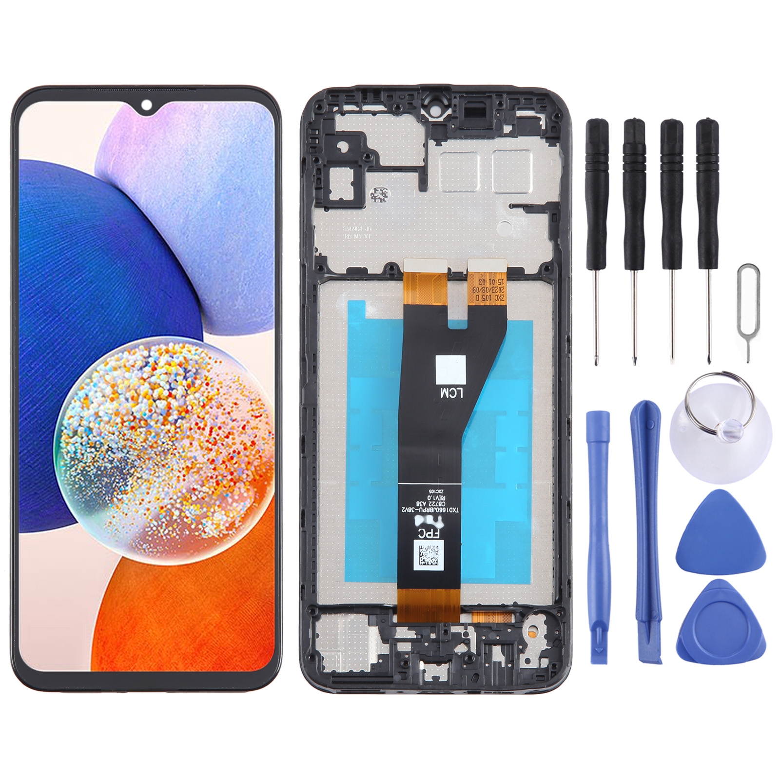 Til Samsung Galaxy A14 5G SM-A146P / SM-A146P/A146U/A146V LCD-skærm til Digitizer Fuld samling med ramme_voghion.com