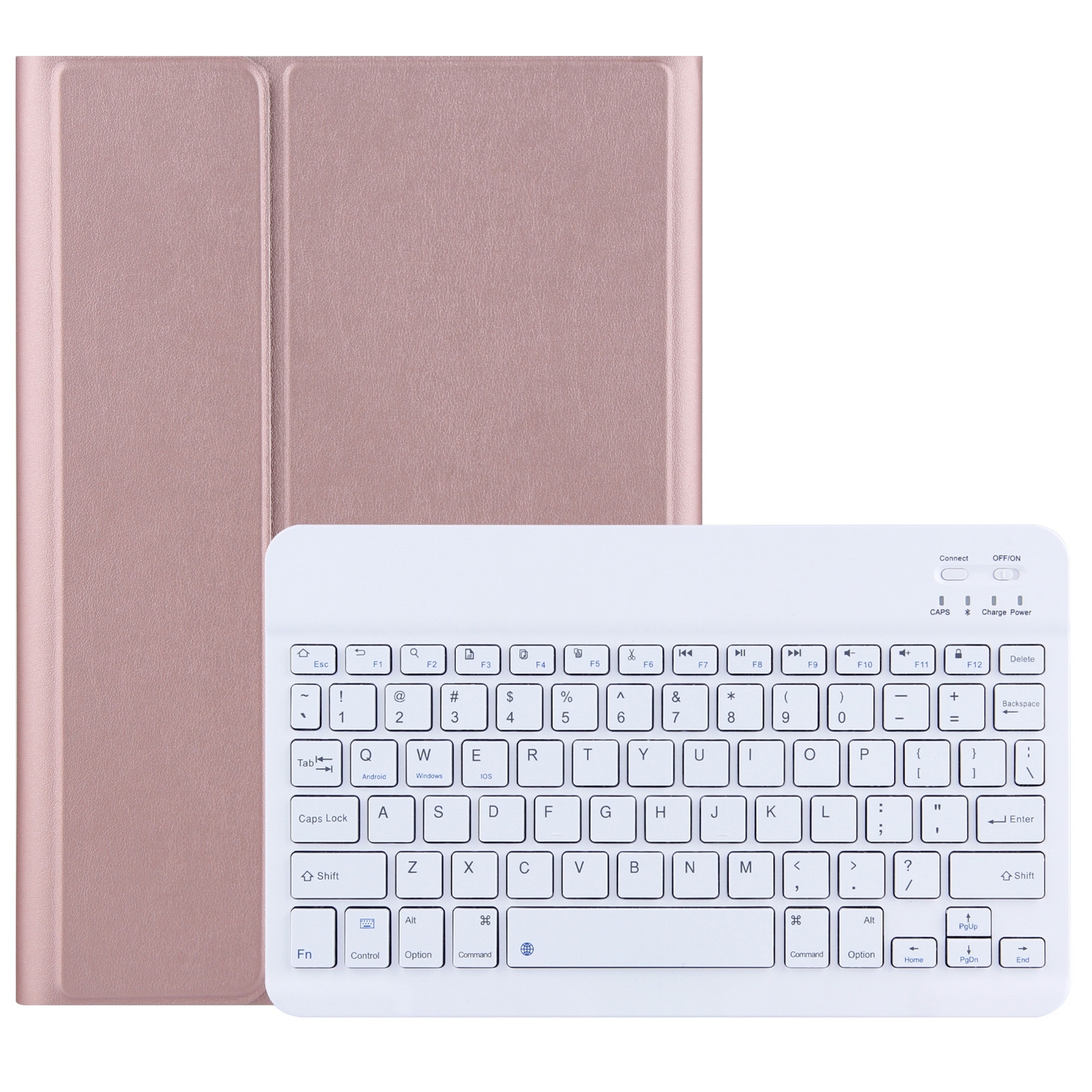 For Lenovo Tab M10 3rd Gen TB-328XU Bluetooth Keyboard Leather Tablet Case(Rose Gold)_voghion.com