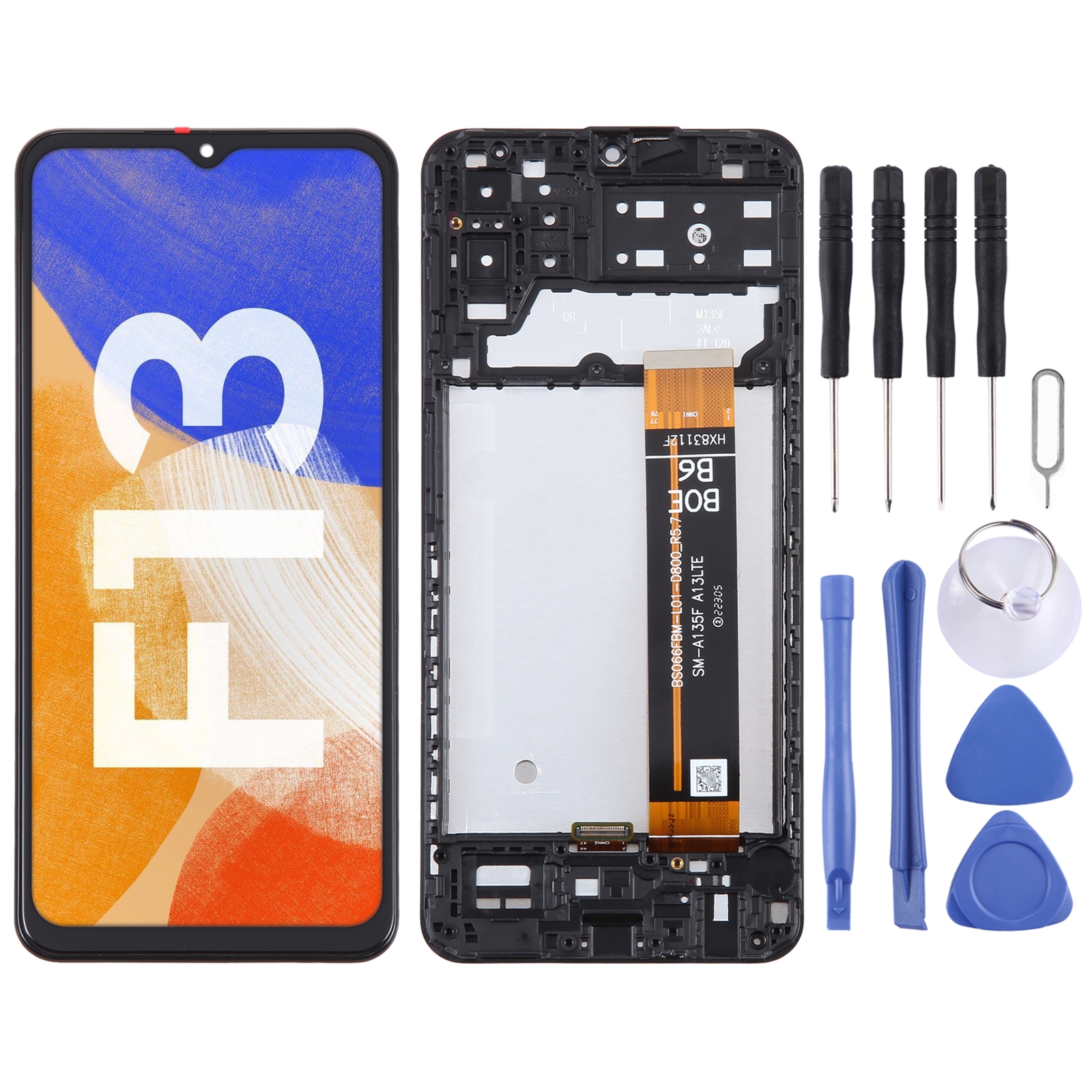 Per Samsung Galaxy F13 SM-E135F Digitalizzatore schermo LCD originale assemblaggio completo con cornice_voghion.com