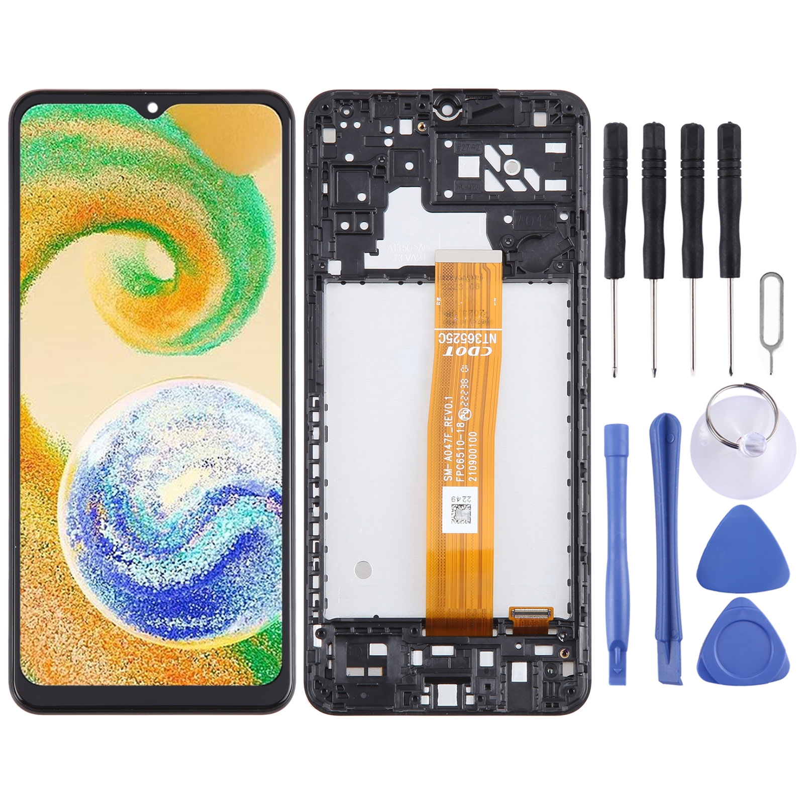 Für Samsung Galaxy A04S SM-A047 OEM-LCD-Bildschirm-Digitizer-Vollmontage mit Rahmen_voghion.com