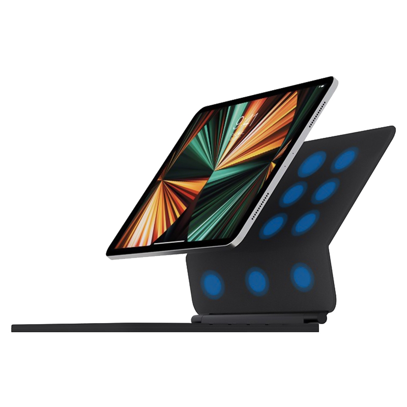 For iPad Air 2022 / 2020 T89 Magic Suspended Bluetooth Keyboard Leather Case(Black)_voghion.com