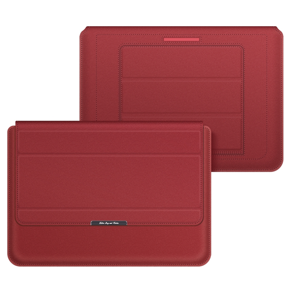 4-in-1-Universal-Laptophalter, wasserdichte PU-Laptoptasche mit Handgelenkschutz, Größe: 17 Zoll (rot)_voghion.com