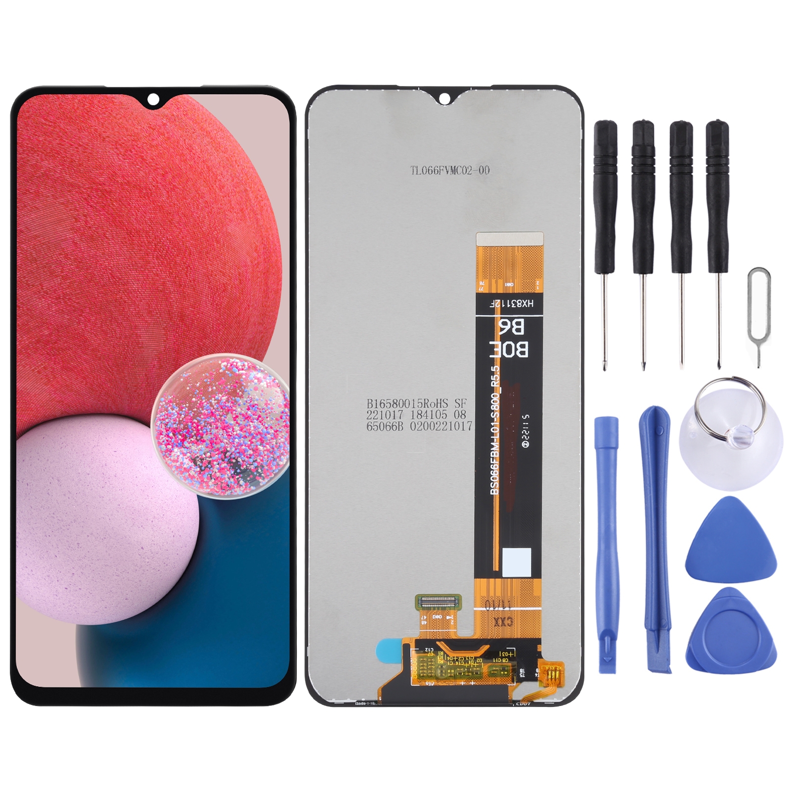 LCD ekranas su originaliu korpusu, skirtas Samsung Galaxy A13 SM-A137, skirtas skaitmeniniam tiuneriui, pilnai surinktas._voghion.com