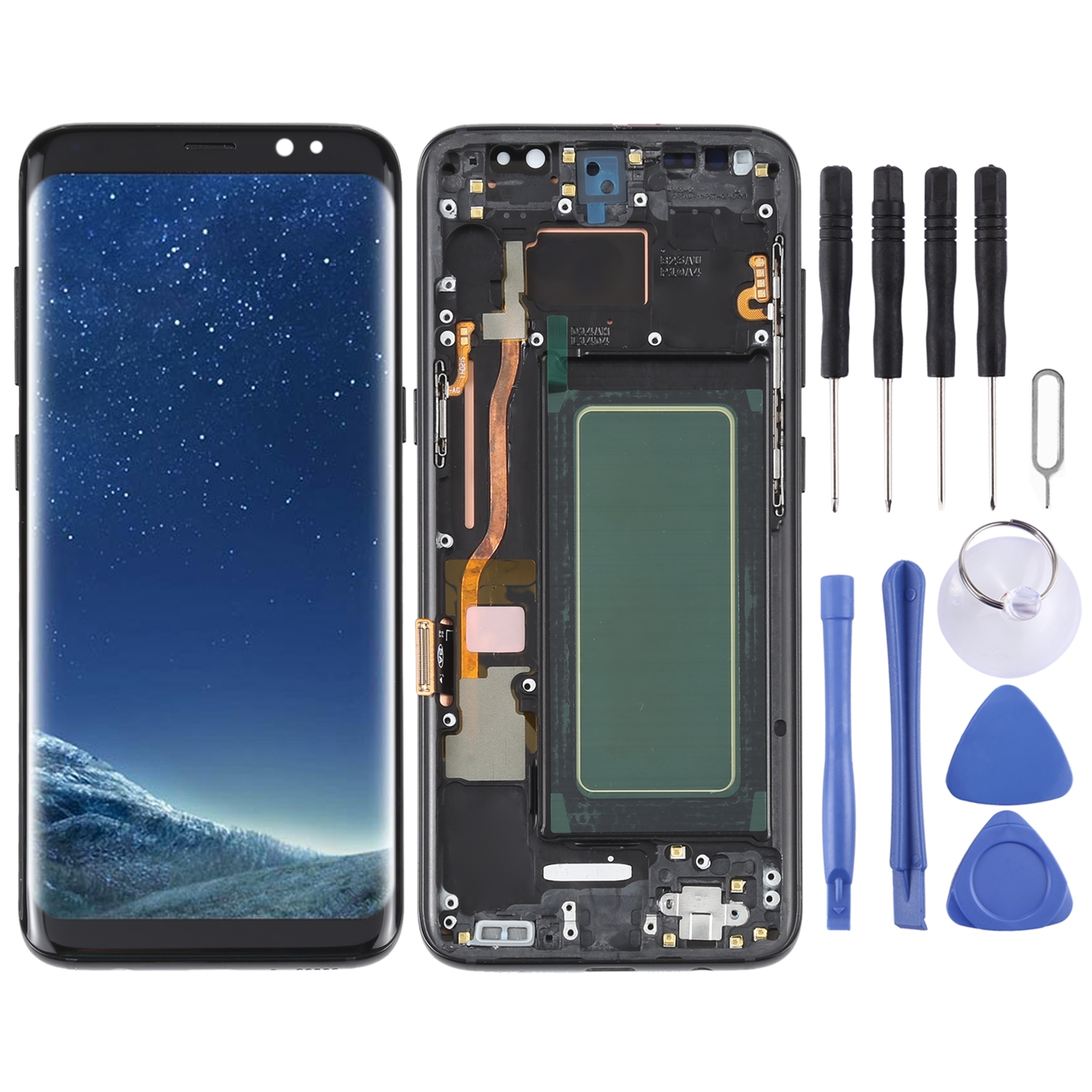 5.7 inch OLED LCD Screen For Samsung Galaxy S8 SM-G950 Digitizer Full Assembly with Frame_voghion.com
