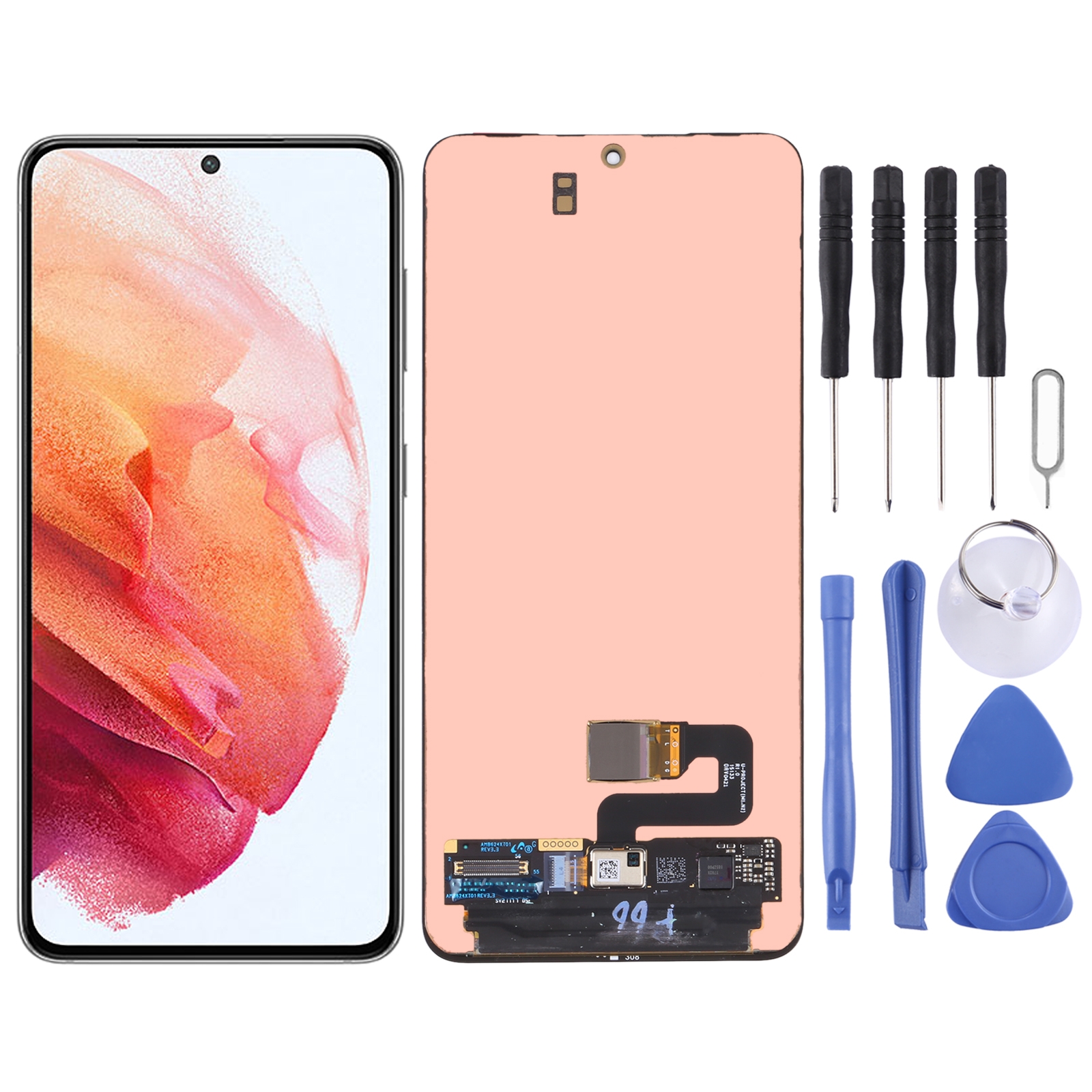 Originaal Super AMOLED LCD-ekraan Samsung Galaxy S21 5G jaoks koos digiteerijaga ja täiskomplektiga_voghion.com