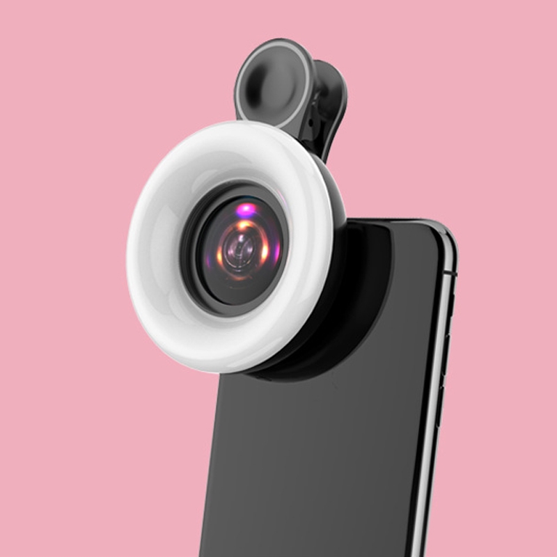 Mobiiltelefoni makroobjektiivi ilumeik-selfie (must)_voghion.com
