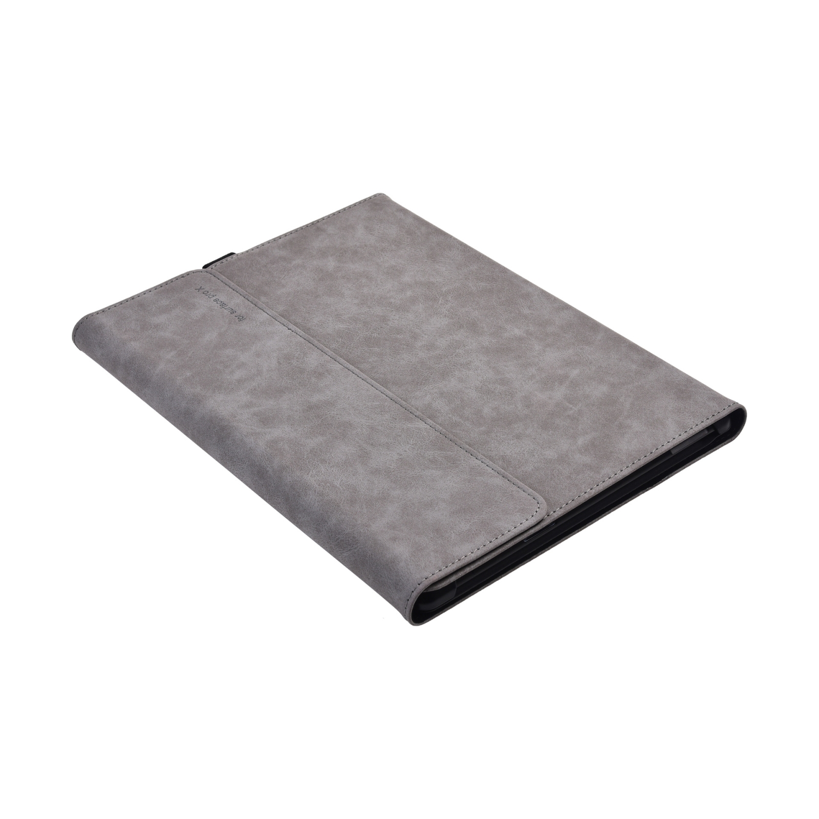 13 inch Leather Tablet Protective Case For Microsoft Surface Pro X, Color: Light Gray + Power Bag_voghion.com