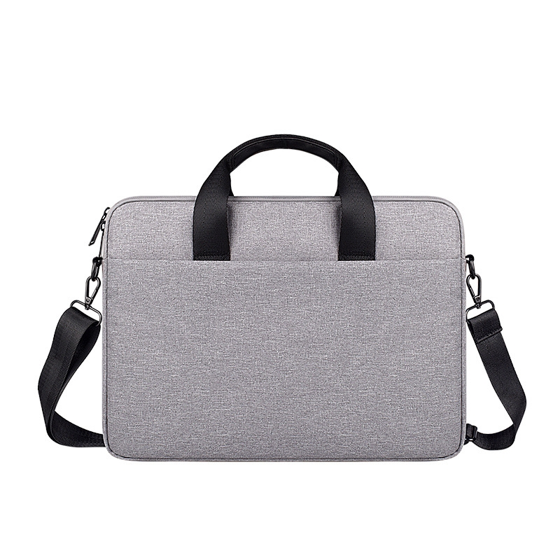 Borsa portatile per laptop monospalla, dimensioni: 13,3 pollici (grigia con tracolla)_voghion.com