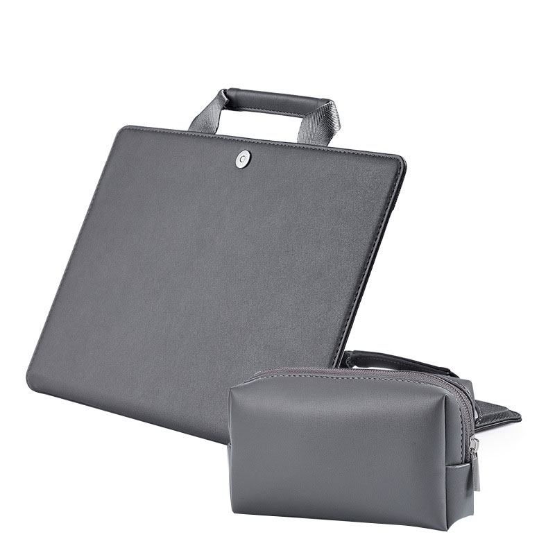 Laptop Bag Protective Case Tote Bag For MacBook Pro 15.4 inch, Color: Dark Gray + Power Bag_voghion.com