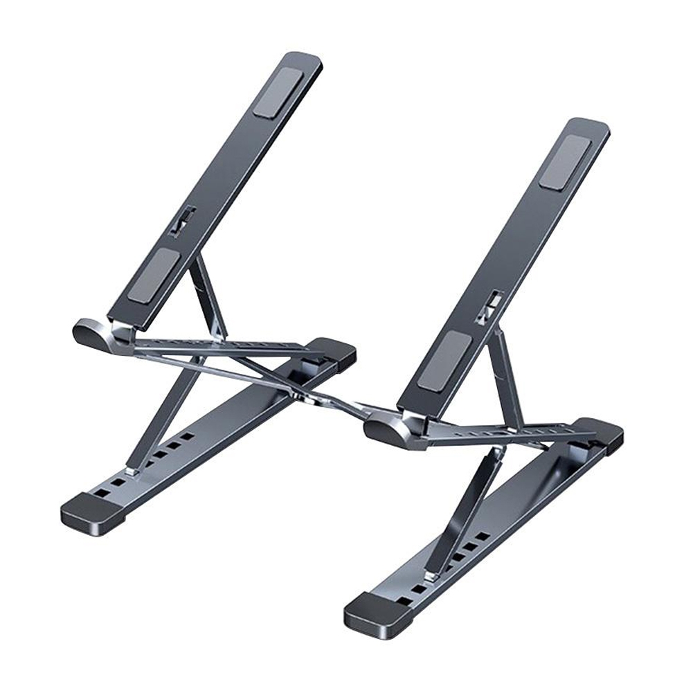 N8 Double-layer Foldable Lifting Aluminum Alloy Laptop Heat Dissipation Stand, Color: Gray_voghion.com