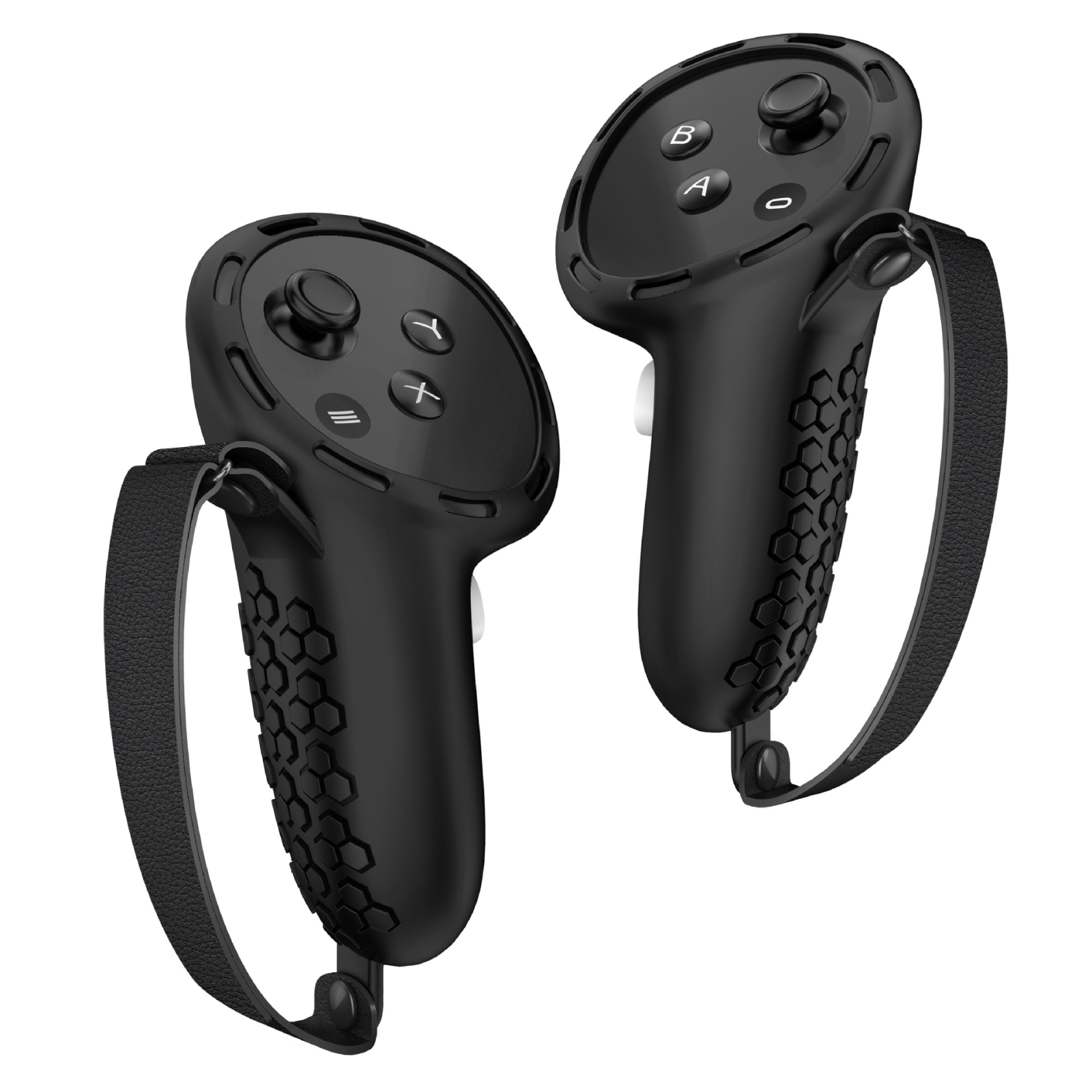 Meta Quest 3 -ohjaimen silikoninen liukumaton suojakansi VR-lisävarusteille (musta)_voghion.com