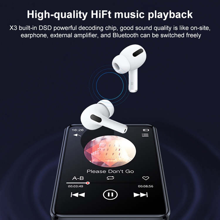 X3 4GB 2.4 inch Touchscreen MP4 Bluetooth Music Walkman MP3 Player - 6