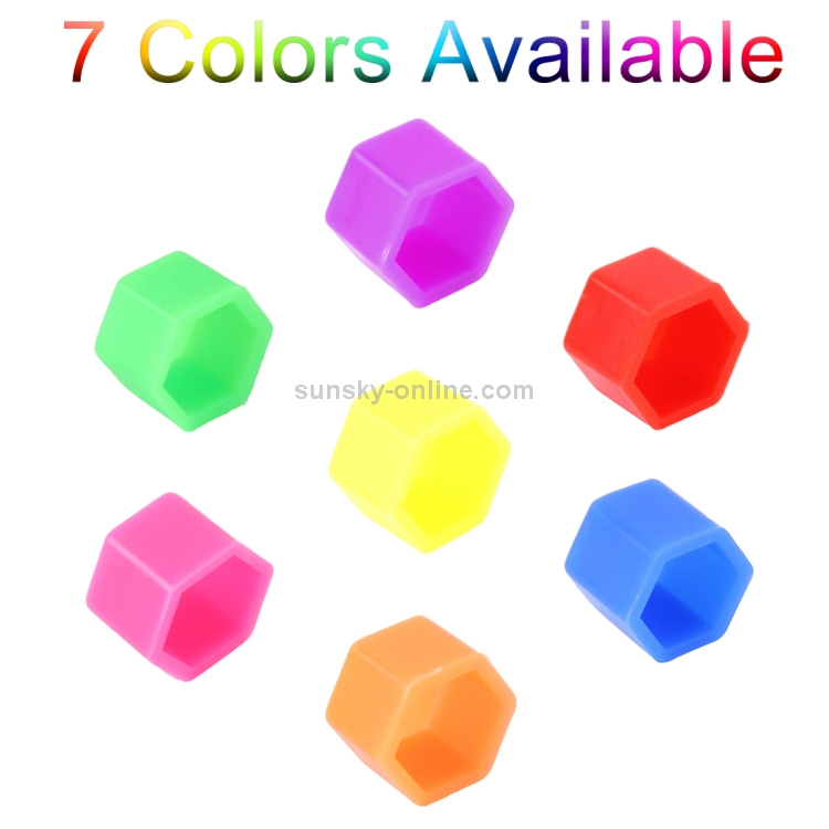 SUNSKY - 20 PCS Silicone Luminous Car Hubcap(Red)