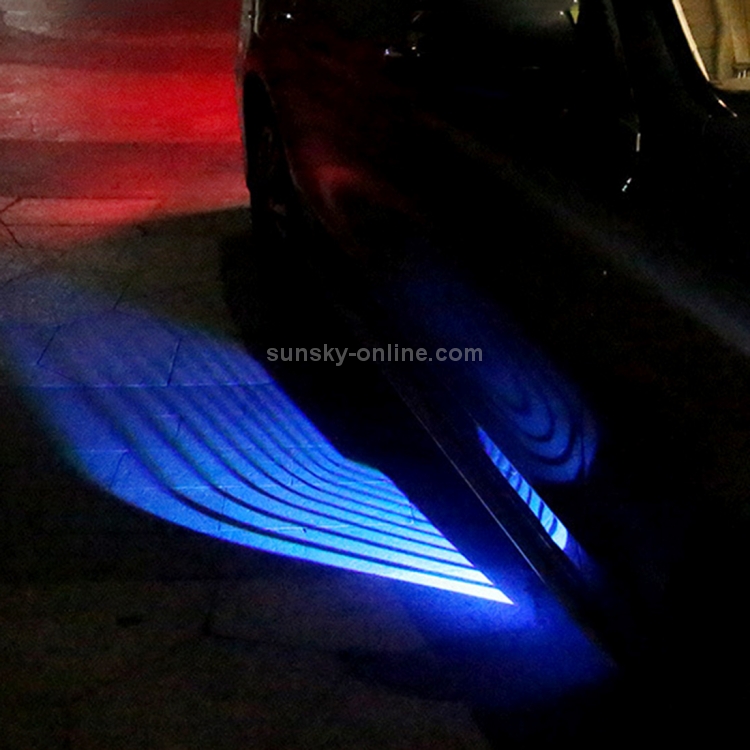 Blue LED Welcome Light Angel Wings Light Car Door Exterior Light Ghost Shadow Lights Compatiable with All Cars /& Motorcycles