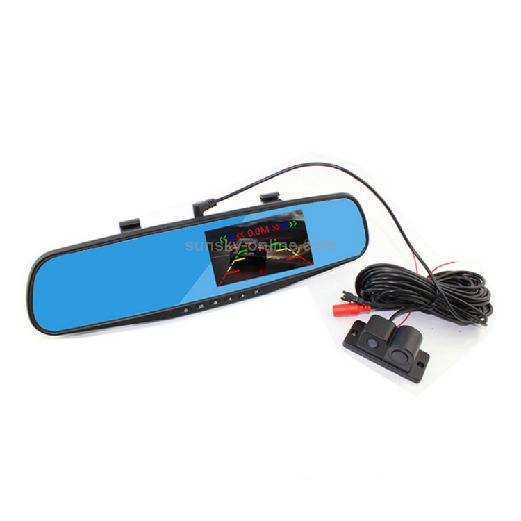 360° Rotatable Vehicle Reversing Parking Camera 4.3 Inch Mirror LCD Screen Kit