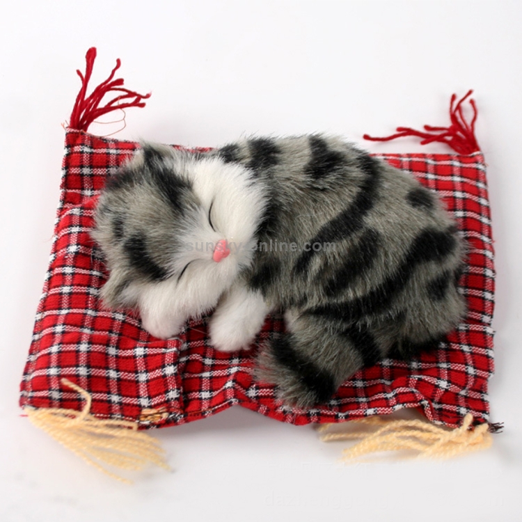 stuffed sleeping cat