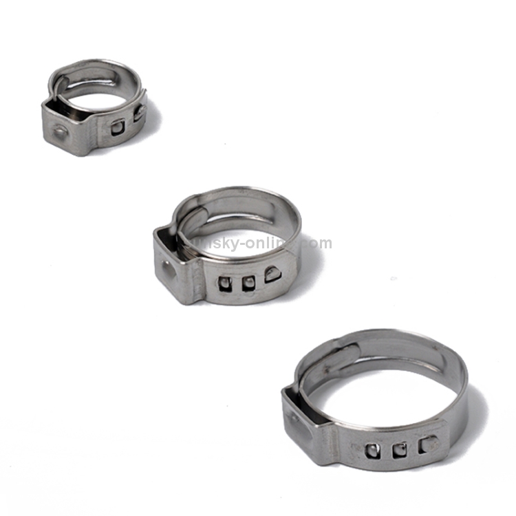 Single Ear Plus Stainless Steel Hydraulic Hose Clamps O Clips Pipe Fuel Air