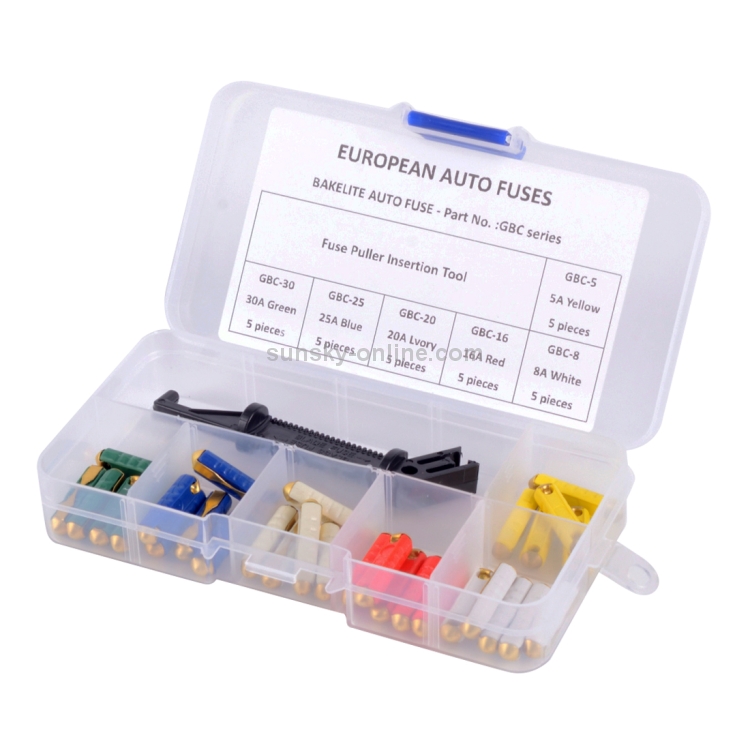 Automotive Replacement Parts Fuses 50pcs European Bakelite Fuses for