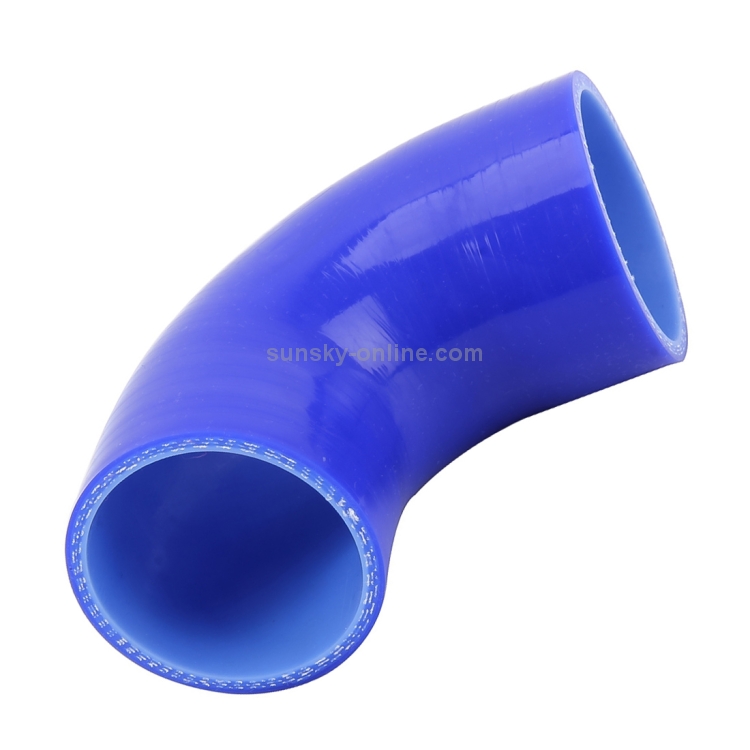 Manguera Codo Reductor de Silicona Negro 90 UK 76 a 63 mm