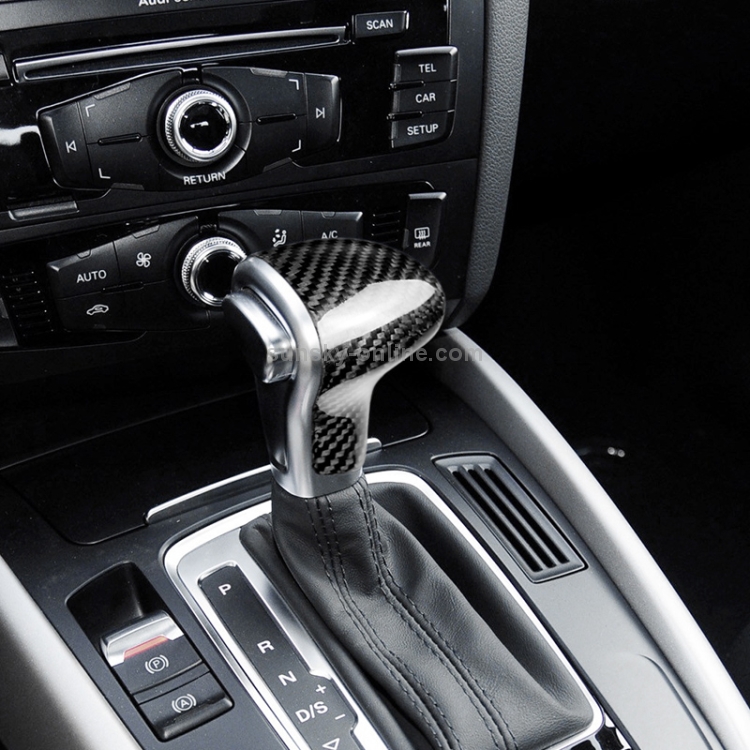 A7 A6 Durable and Light Weight A5 Q5 Q7 Easy to Install Universal Carbon Fiber Car Gear Shift Knob Modified Shifter Lever Knob for Audi A4