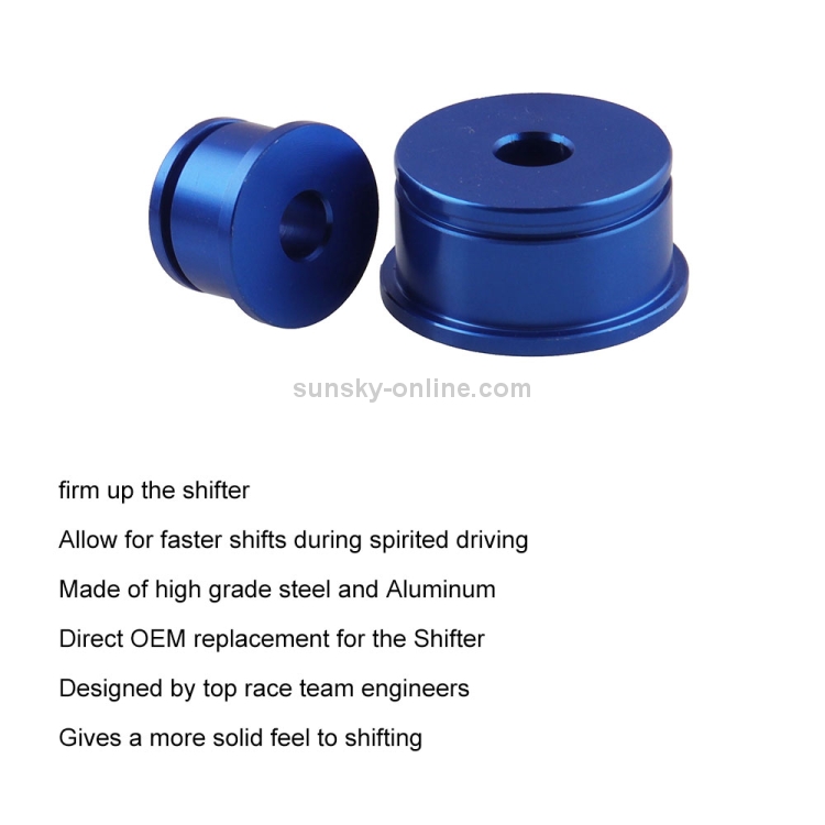 Car W1 Short Shifter + Base Bushings + Cable Bushings for Honda SI EP3 BLUE