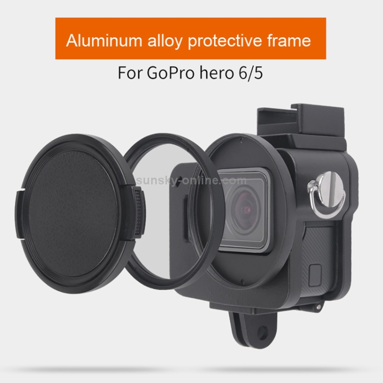 //7 Black //6//5 Xdashou Housing Shell CNC Aluminum Alloy Protective Cage with Insurance Frame for GoPro Hero Color : Blue Black 2018