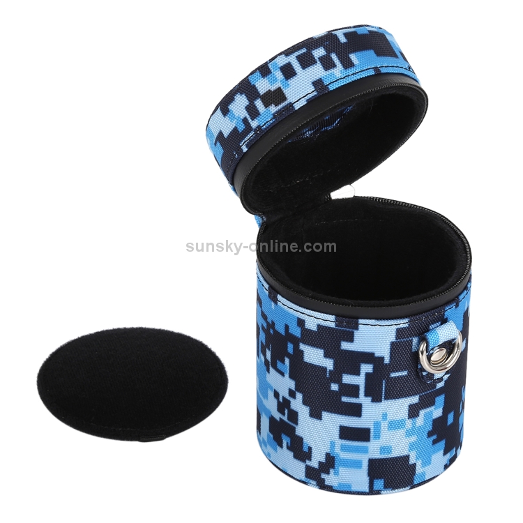 CAOMING Small Lens Case Zippered PU Leather Pouch Box for DSLR Camera Lens Color : Black 11x8x8cm Durable Size