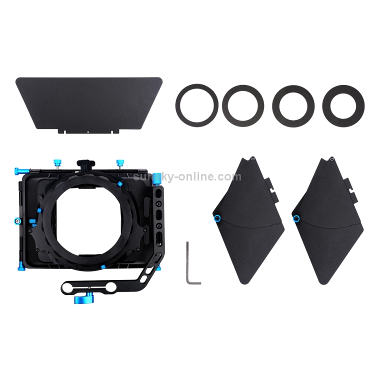 YELANGU M2 Professional Digital Matte Box Lens Hood for Video Camcorder / DSRL (Black) - 2