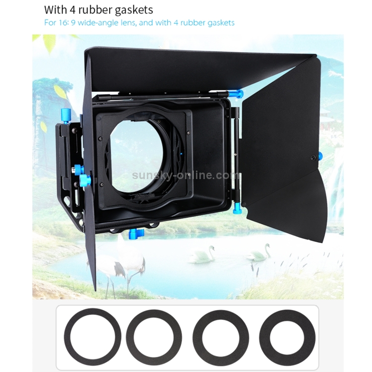 YELANGU M2 Professional Digital Matte Box Lens Hood for Video Camcorder / DSRL (Black) - 7