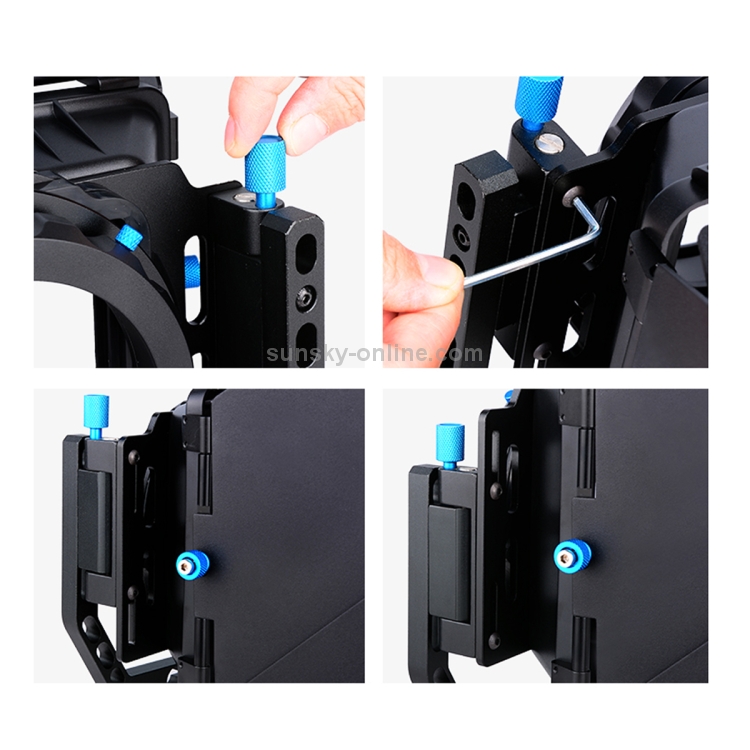YELANGU M2 Professional Digital Matte Box Lens Hood for Video Camcorder / DSRL (Black) - 9