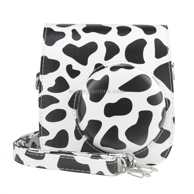 Milk Cow Full Body PU Leather Case Camera  Bag with Strap for FUJIFILM instax mini 7+ - 1