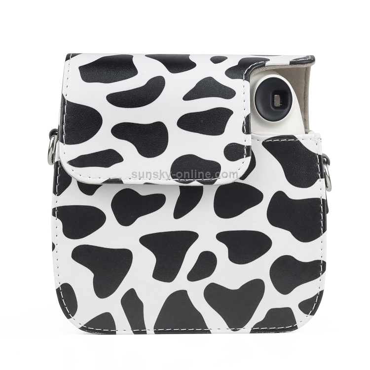 Milk Cow Full Body PU Leather Case Camera  Bag with Strap for FUJIFILM instax mini 7+ - 2