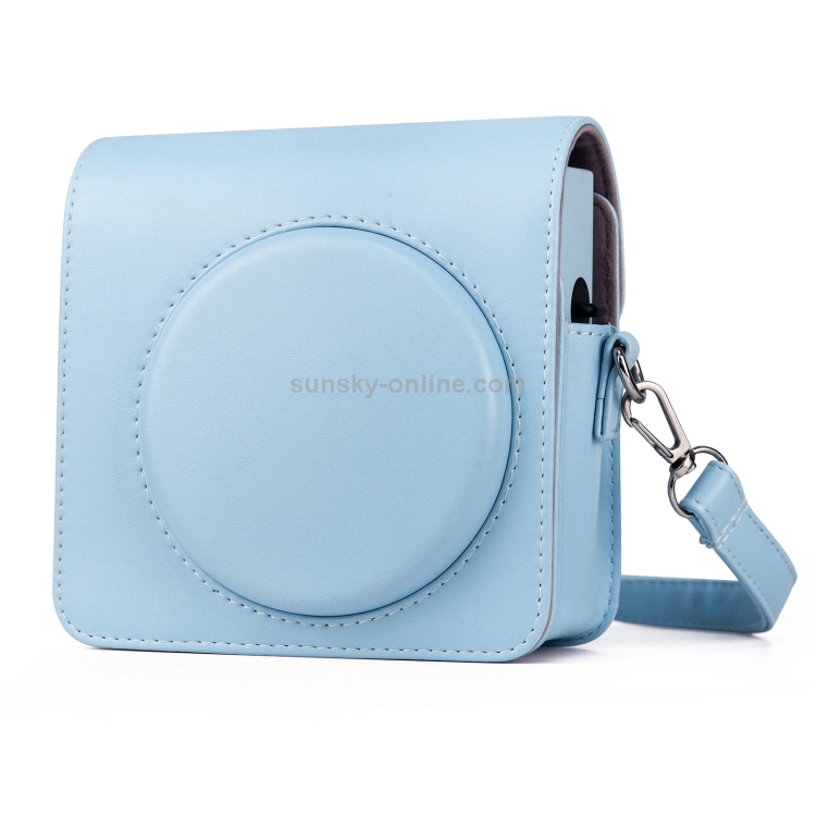 Full Body PU Leather Case Camera  Bag with Strap for FUJIFILM instax Square SQ1 (Blue) - 1