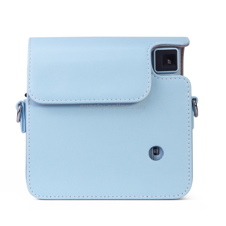 Full Body PU Leather Case Camera  Bag with Strap for FUJIFILM instax Square SQ1 (Blue) - 2