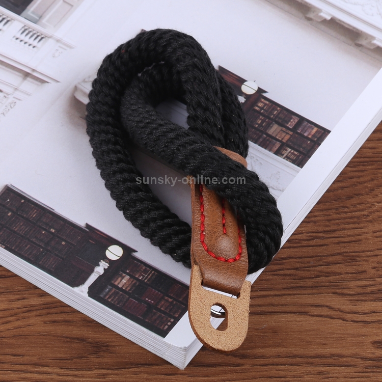 Black Strap Color : Black Vintage Cotton Soft Hand Strap Grip Wrist Strap for DSLR//SLR Cameras