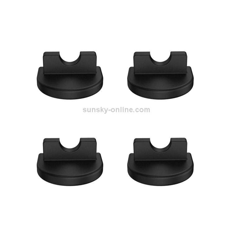 Sunnylife DC339 4 PCS Silicone Anti-release Plug for DJI Action 2 (Black) - 1